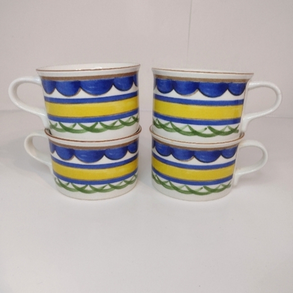 MIKASA in taglio CAA81 ALGARVE  set of 4 té/ coffee cups - Picture 1 of 9
